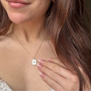 Elegant Gold Letter Pendant Necklace